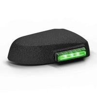 Black Feniex Q Serial Mirror Mount with a green light on a white background