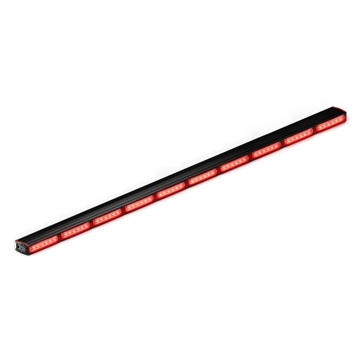 Feniex Quantum® 2.0 1000 Long rectangular light bar with red LEDs on a white background