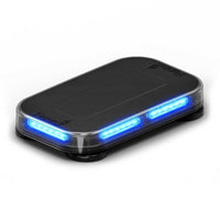 Black Feniex Quantum® 2.0 14" Mini with blue LED lights on a white background