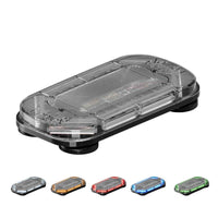 Clear Feniex Quantum® 2.0 18" Mini rectangular lightbar with five color variants on a white background