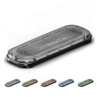 Feniex Quantum® 2.0 27" Mini LED light bar with clear cover and five color variants on a white background