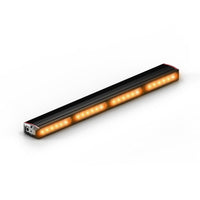 Feniex Quantum® 2.0 400 LED light bar with glowing orange lights on a white background