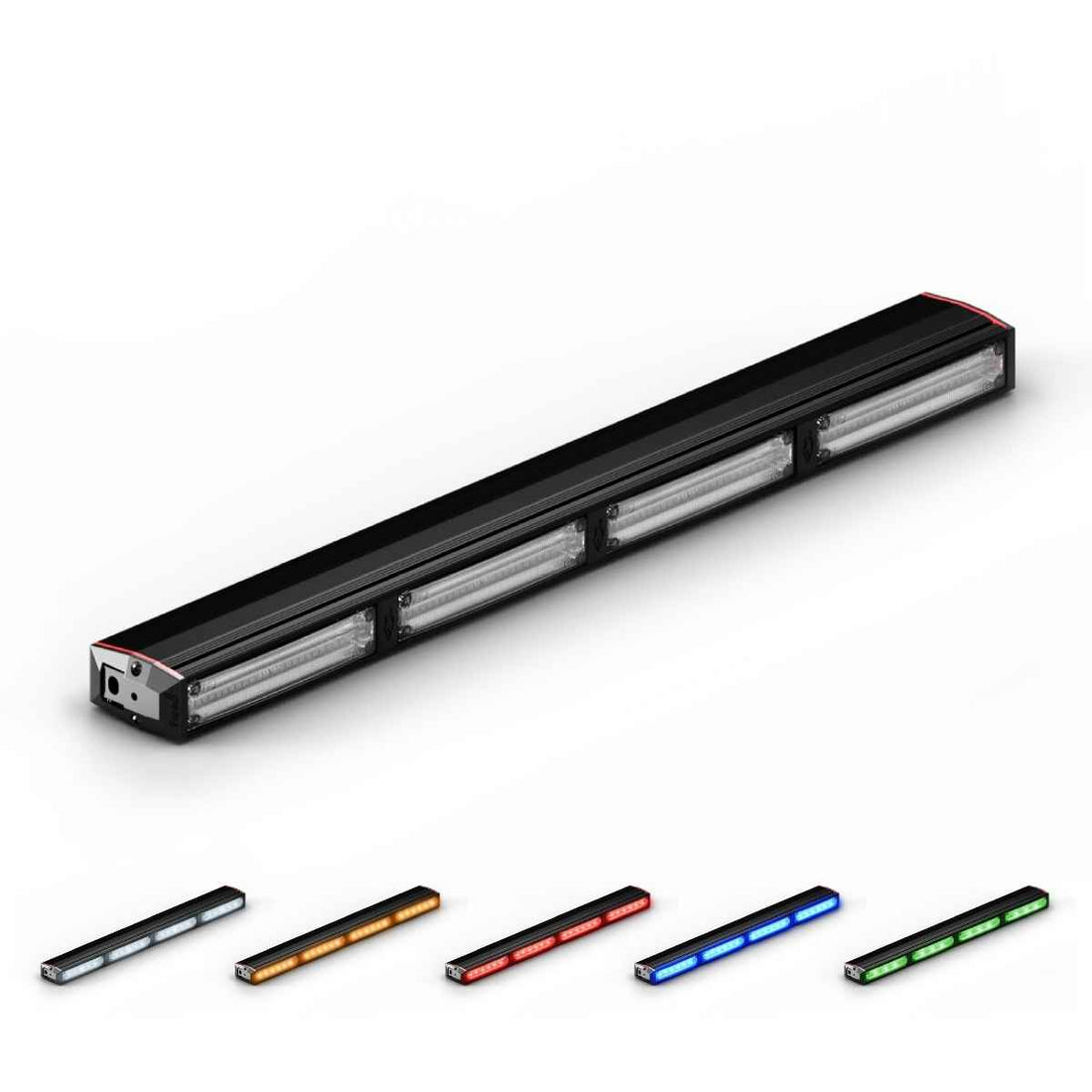 Feniex Quantum® 2.0 400 LED light bar with color-changing capabilities on a white background