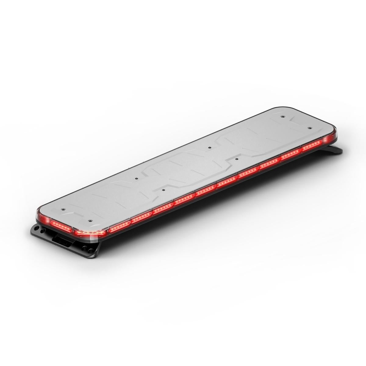 Long rectangular Feniex Quantum® 2.0 49" light bar with red LEDs on a white background