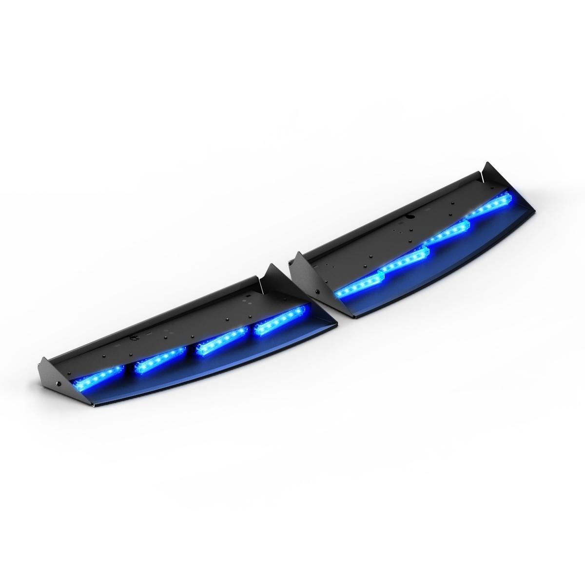 Two Feniex Quantum® 2.0 Interior Front Light with blue illumination on a white background