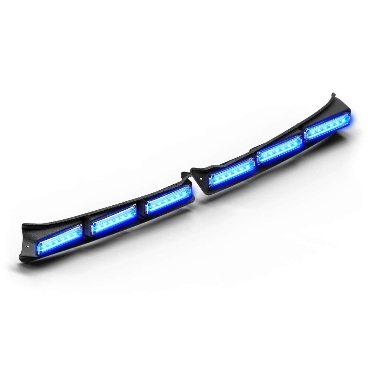Two Feniex Quantum® 2.0 Spoiler with blue lights on a white background