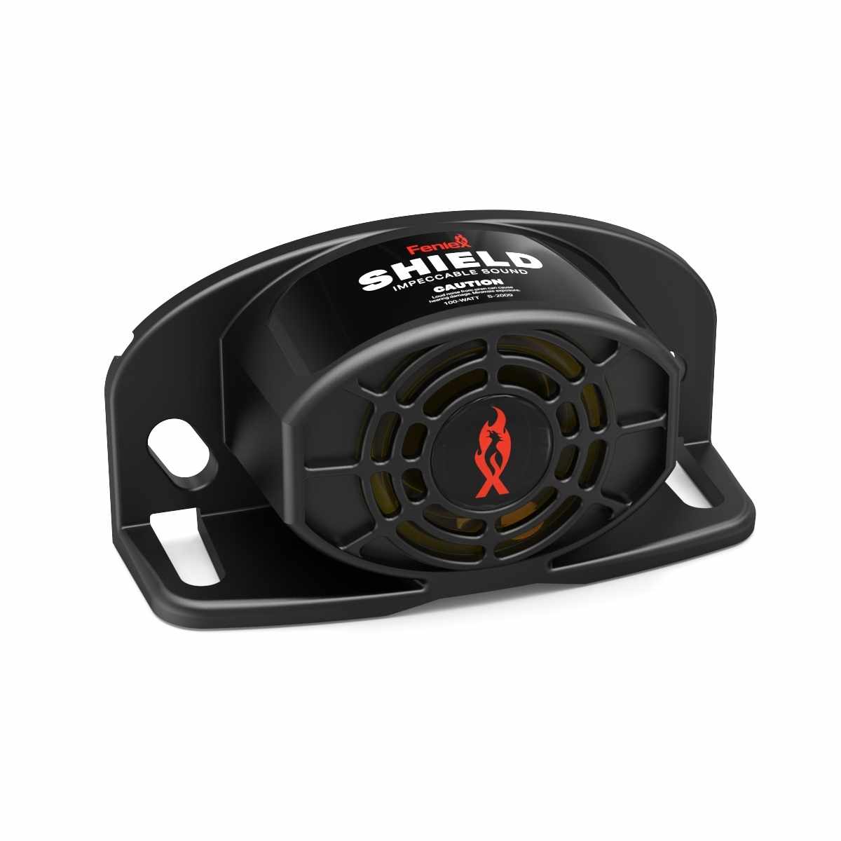 Feniex  Shield 14W Back Up Alarm with 'Feniex' branding on a white background