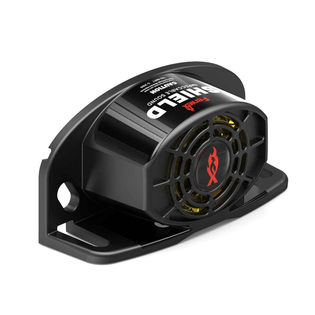 Feniex  Shield 14W Back Up Alarm device with visible branding on a white background