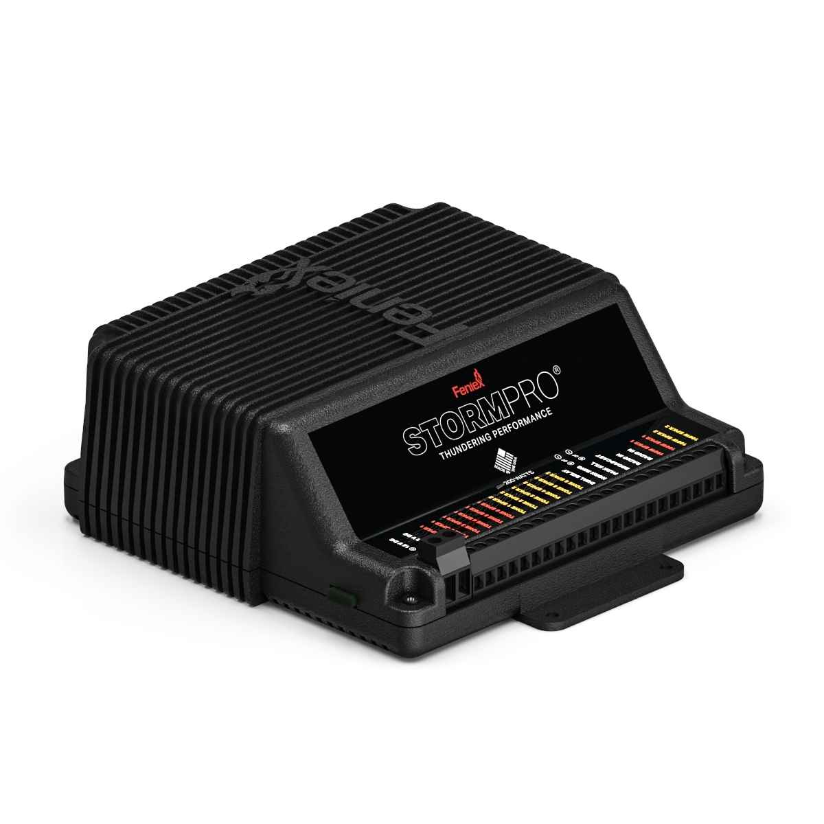 Black Feniex Storm 200W Siren with 'StormPro' branding on a white background