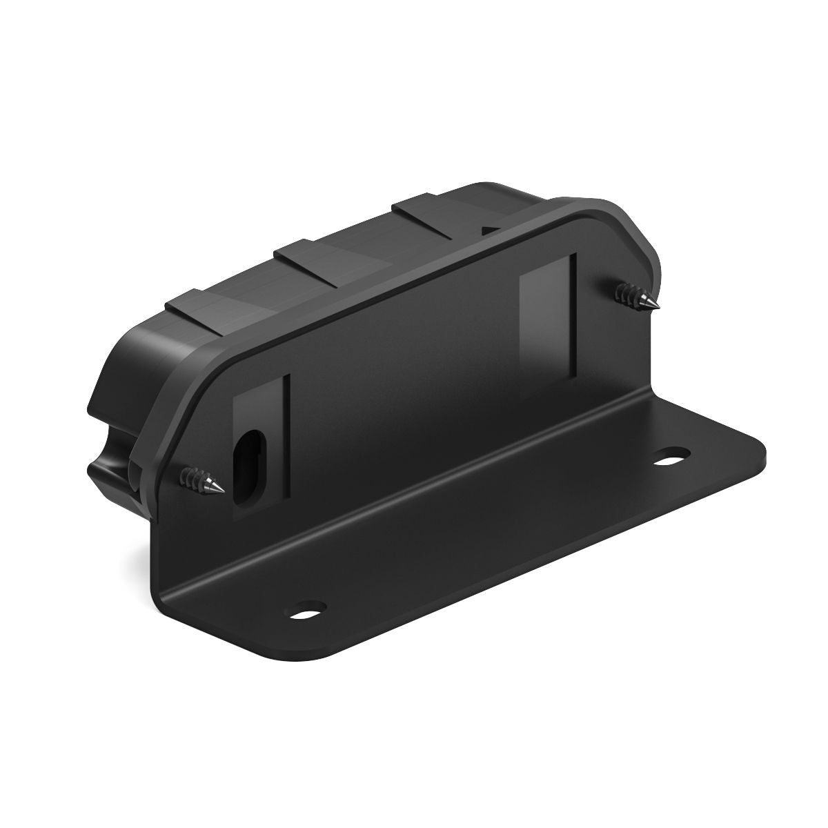 Black Feniex T3 metal bracket on a white background