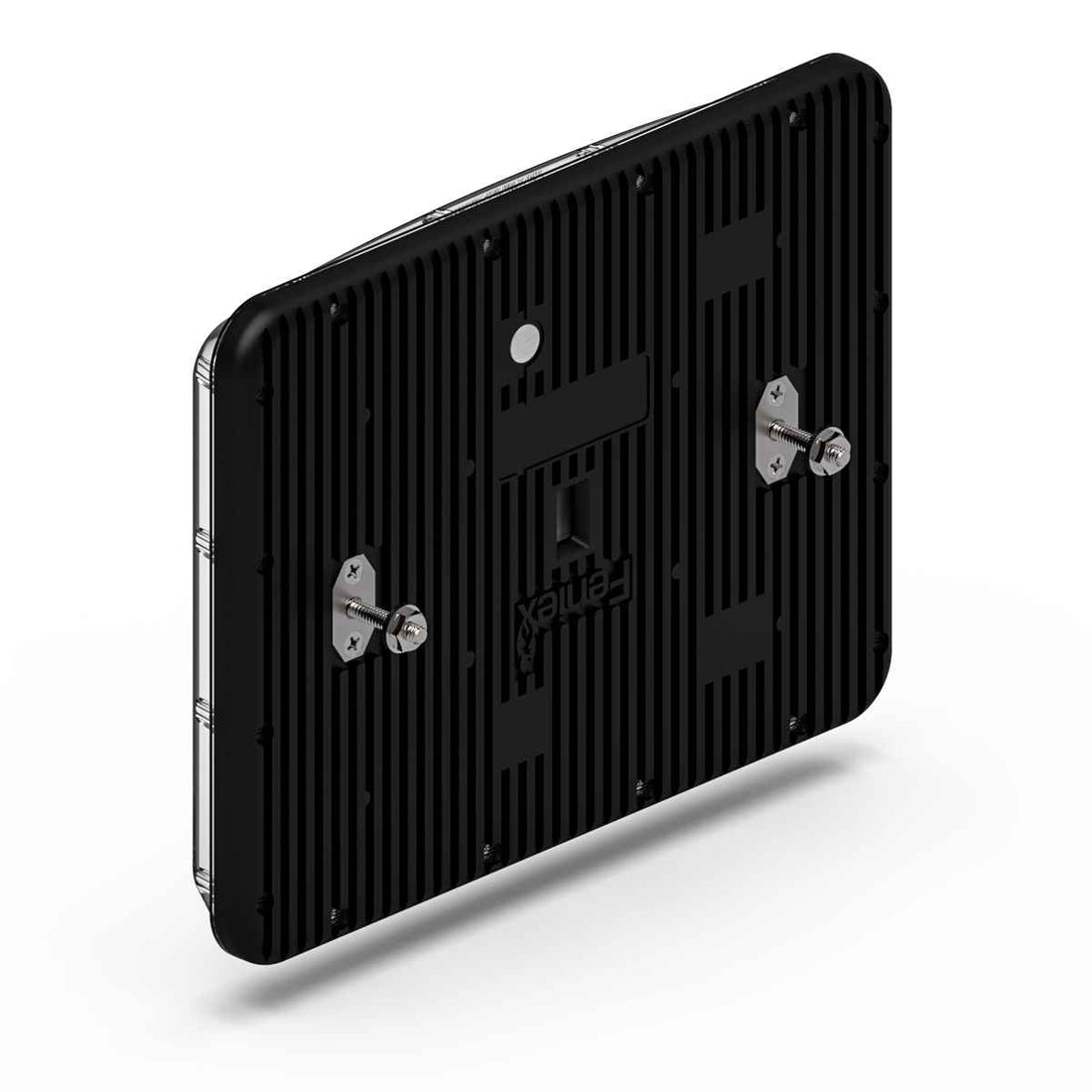 Black Feniex Tail Turn Lux 9x7 (AA) with screws on a white background