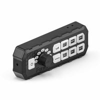 Black Feniex Typhoon Full-Function Siren control panel with buttons and a knob on a white background