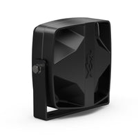 Black outdoor Feniex Vanguard 100W Speaker on a white background