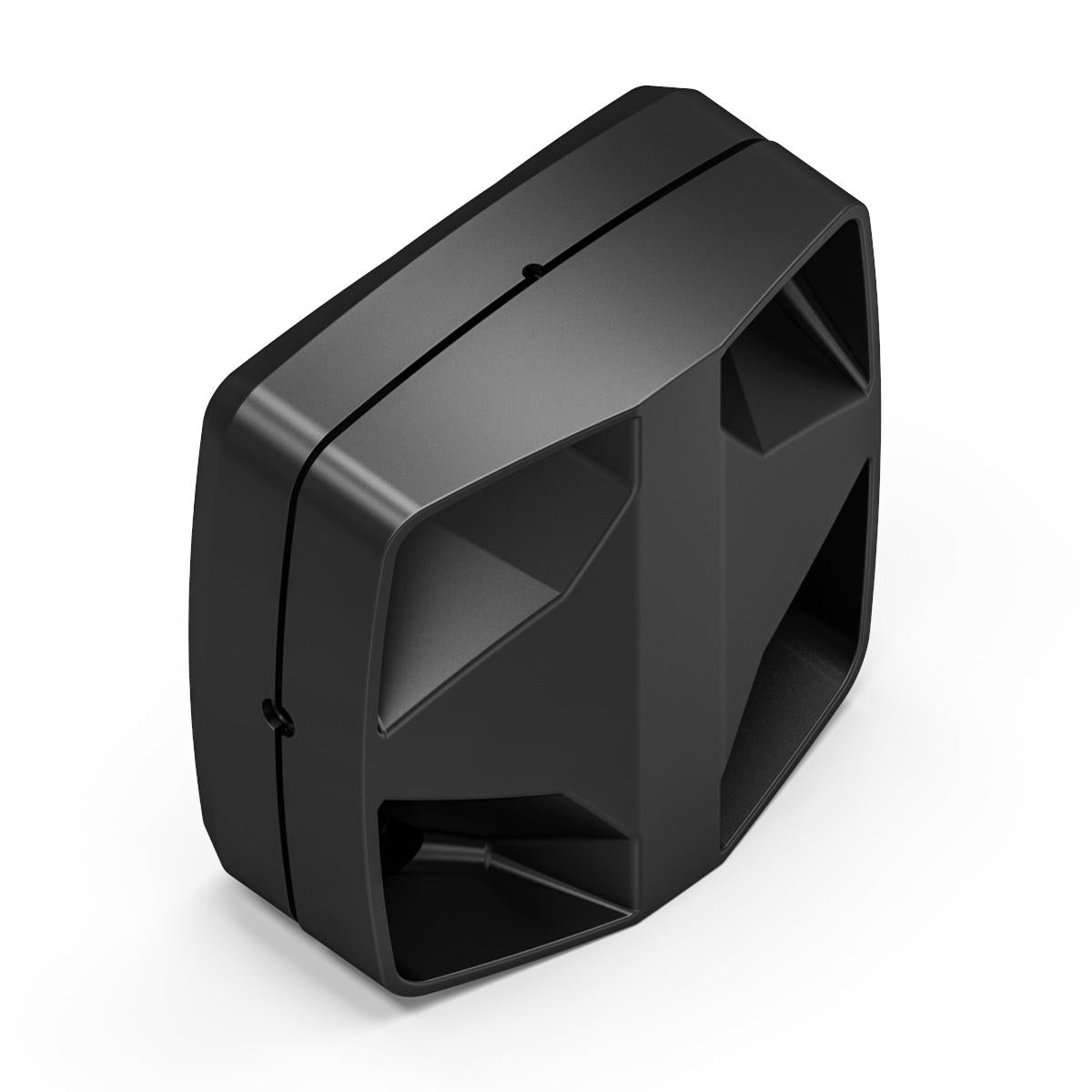 Black plastic Feniex Vanguard 100W Speaker on a white background