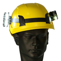 Guardian Angel Magnetic Hard Hat Strap Mount and LEDs attached in strap