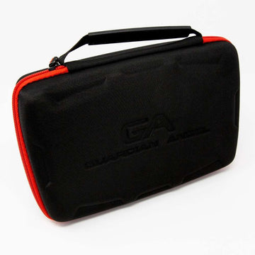 Black carrying case with red trim and 'Guardian Angel' branding on a white background