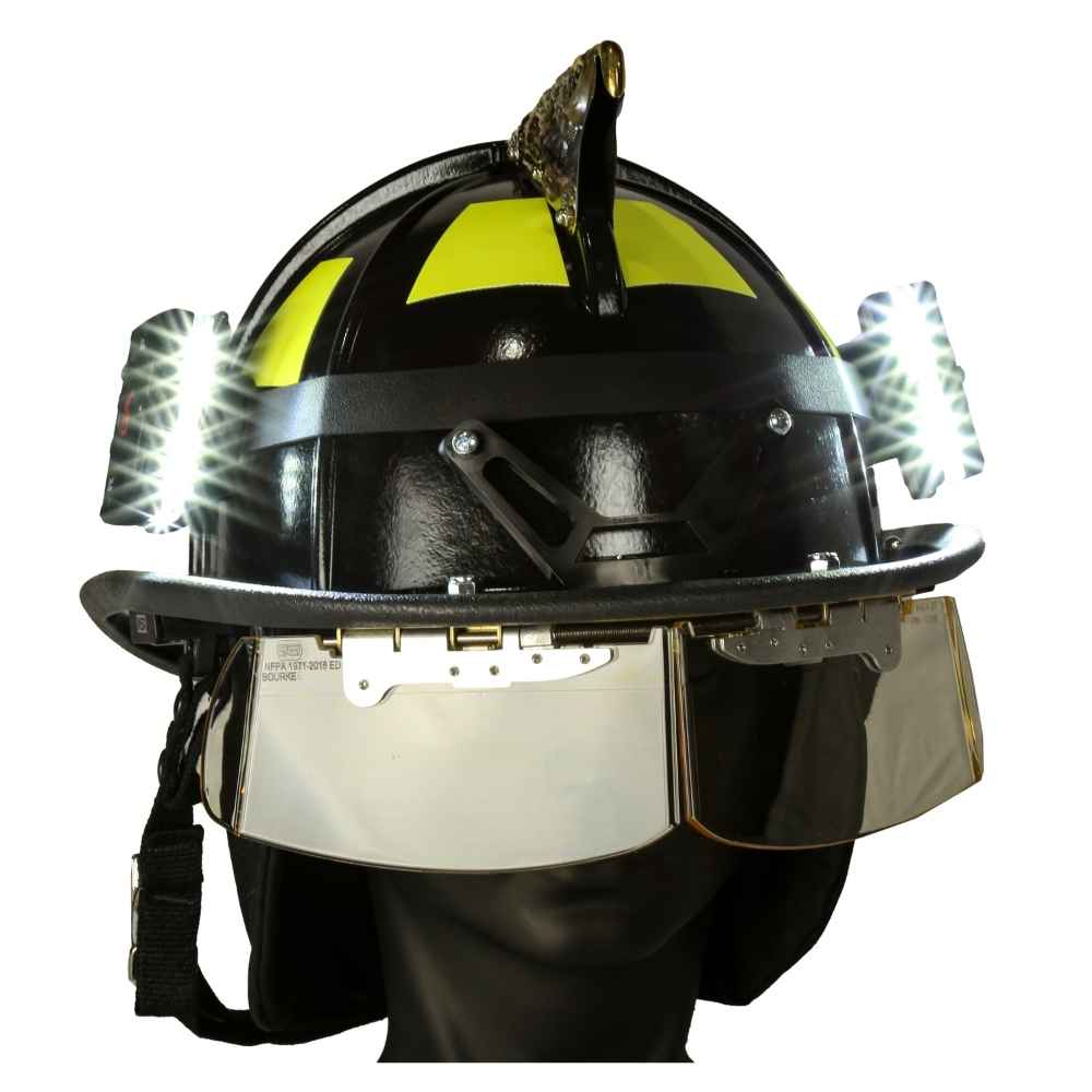 Guardian Angel Magnetic Hard Hat Strap Mount black hard hat with protection