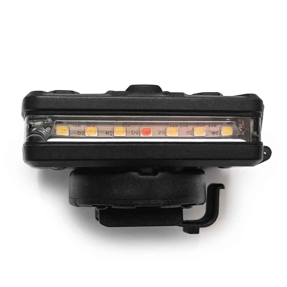 Black magnetic helmet rail mount featured with led light