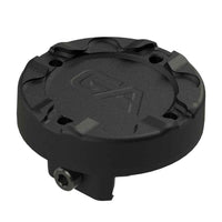 Black magnetic picatinny rail mount designed for attaching safety lights featured black body