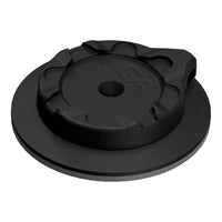 Black magnetic picatinny rail mount designed for attaching safety lights to firearms or tactical gear.