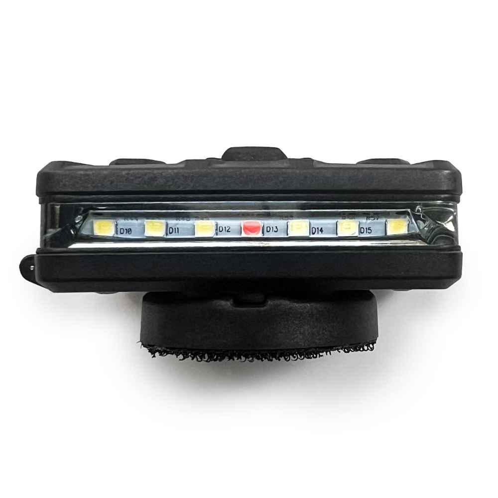 Magnetic Velcro clip mount with Guardian Angel safety light.