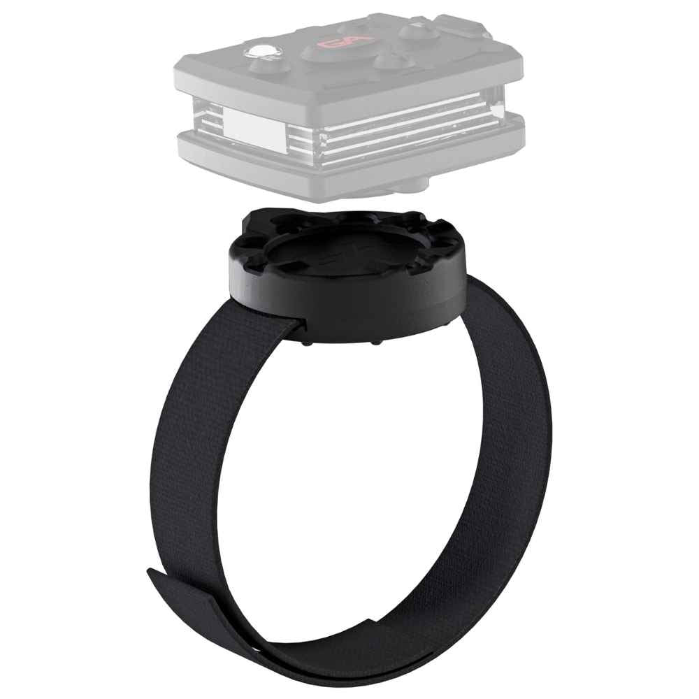 Guardian Angel light with the flexible Velcro strap mount.
