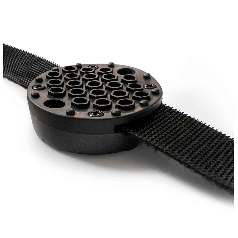 Guardian Angel Magnetic Velcro Strap Mount back view featuring 4 screws 