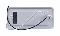 Opti-luxx 3" X 6" Rectangle White Premium 15 LED Dome Light with a cable on a white background