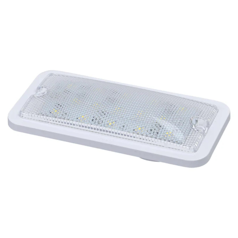 Opti-luxx 3" X 6" Rectangle White Premium 15 LED Dome Light (Screw Mount, 2-Wire Connection)