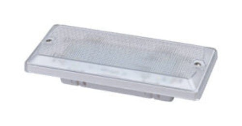 Opti-luxx 3″ x 7″ Rectangle White 12 LED / 180 Lumens Dome Light – White Bezel (Screw Mount, DELPHI 12047663 Connector)

