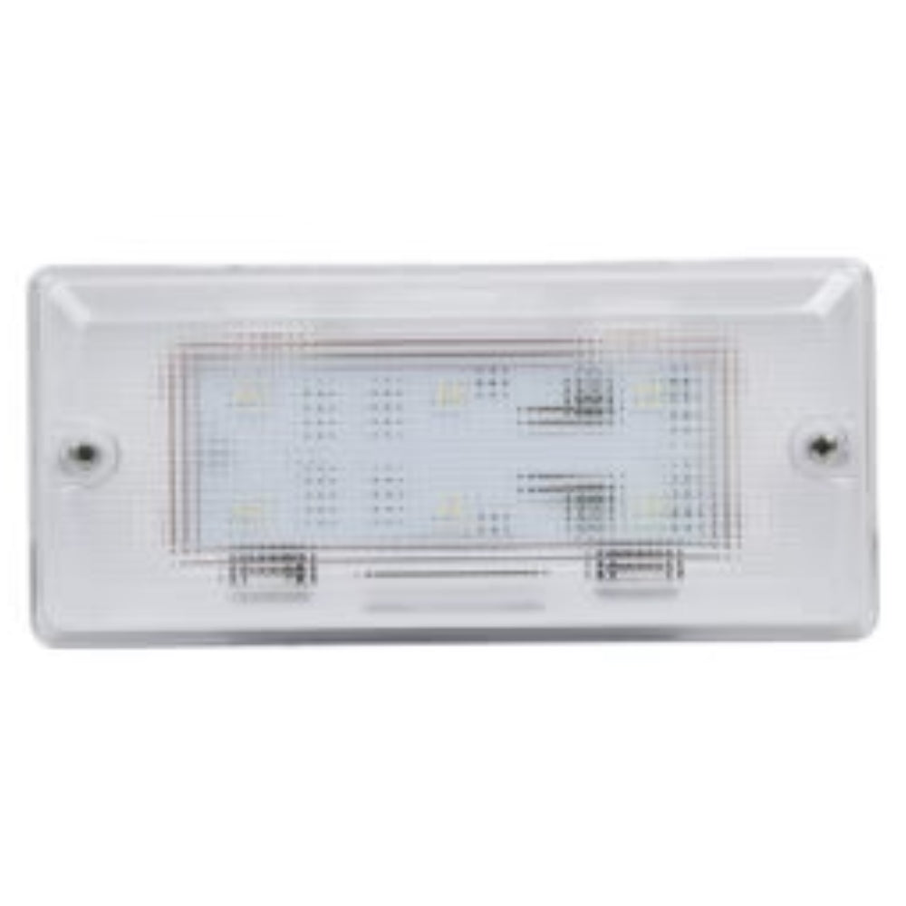 Opti-luxx 3″ x 7″ Rectangle White 12 LED / 180 Lumens Dome Light – White Bezel (Screw Mount, DELPHI 12047663 Connector)