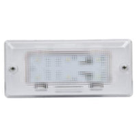 Opti-luxx 3″ x 7″ Rectangle White 12 LED / 180 Lumens Dome Light – White Bezel (Screw Mount, DELPHI 12047663 Connector)