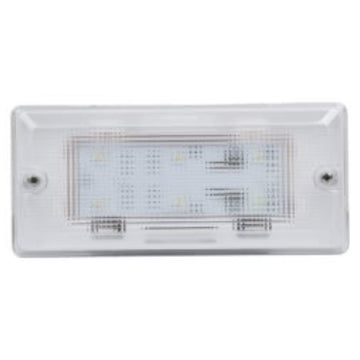 Opti-luxx 3″ x 7″ Rectangle White 12 LED / 180 Lumens Dome Light – White Bezel (Screw Mount, DELPHI 12047663 Connector)