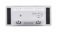 Opti-luxx 3″ x 7″ Rectangle White 12 LED back on a white background
