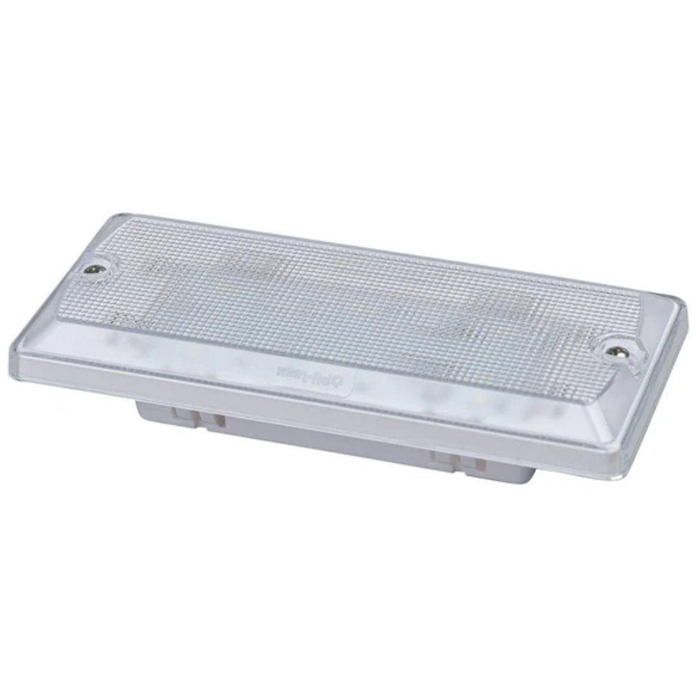 Opti-luxx 3″ x 7″ Rectangle White 12 LED on a white background