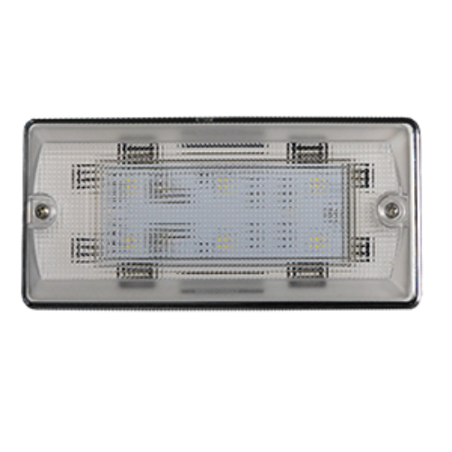 Opti-luxx 3″ x 7″ Rectangle White 6 LED / 75 Lumens Dome Light – White Bezel (Screw Mount, DELPHI 12047663 Connector)