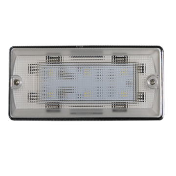 Opti-luxx 3″ x 7″ Rectangle White 6 LED / 75 Lumens Dome Light – White Bezel (Screw Mount, DELPHI 12047663 Connector)