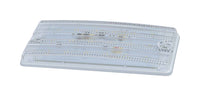 White Opti-luxx 3" x 7" Rectangle White Interior Dome on a white background