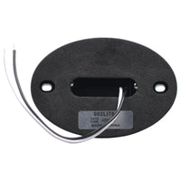 Black Opti-luxx 4" Oval White Curb/Entry Light (Screw Mount, 2-Wire Connection) on a white background