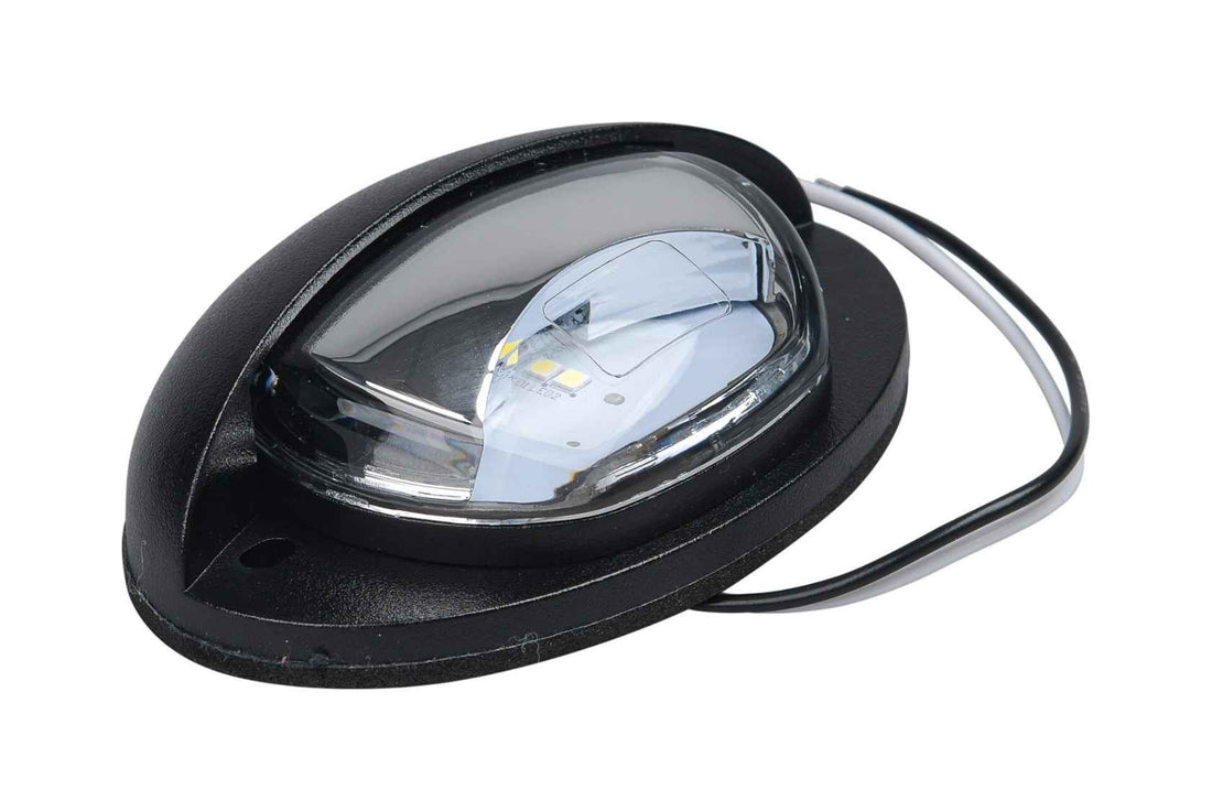 Opti-luxx 4" Oval White Curb/Entry Light with two wire
