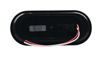 Opti-luxx 6" Oval Amber Turn backside with electrical wires on a white background