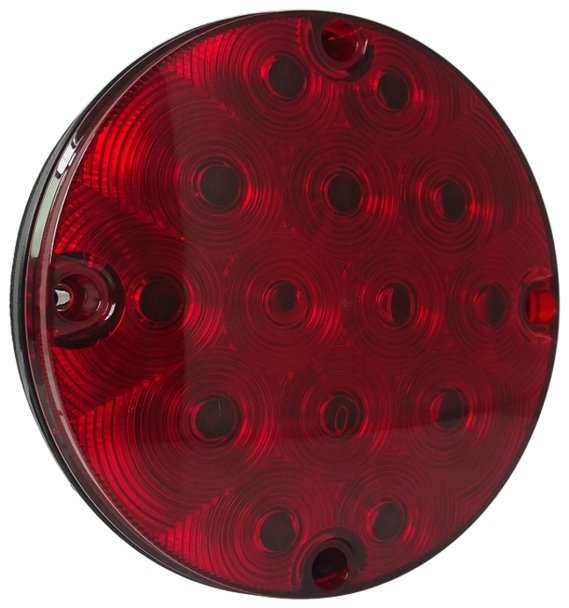 Red round Own Opti-luxx 700 SERIES 7" STOP/TAIL, RED 3-WIRE RD on a white background
