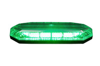Green emergency light bar on a white background
