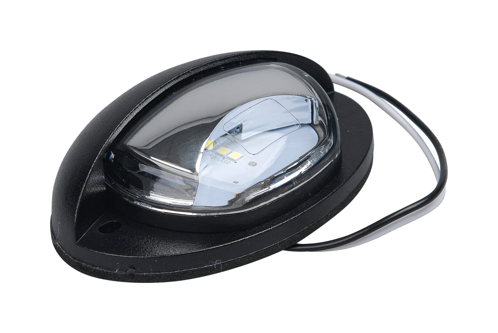 Opti-luxx 4" Oval White Curb/Entry Light (Screw Mount, 2-Wire Connection)