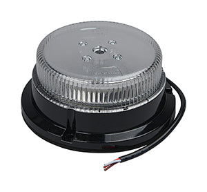 Opti-luxx 4000 Series Charlotte 6"D x 3"H Round Clear/White Low Profile Beacon (3-Screw Mount, 3-Wire Connection)