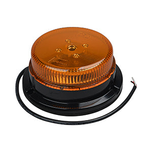 Opti-luxx 4000 Series Charlotte 6"D x 3"H Round Amber/Amber Low Profile Beacon (3-Screw Mount, 3-Wire Connection)