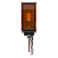 Opti-luxx 4.5" Square Amber/Red Right Curb Side Dual Face Turn/Park/Marker (Bolt Mount, 3-Wire Connection)