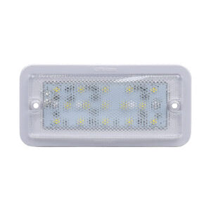 Opti-luxx 3" X 6" Rectangle White Premium 15 LED Dome Light (Screw Mount, 2-Wire Connection)