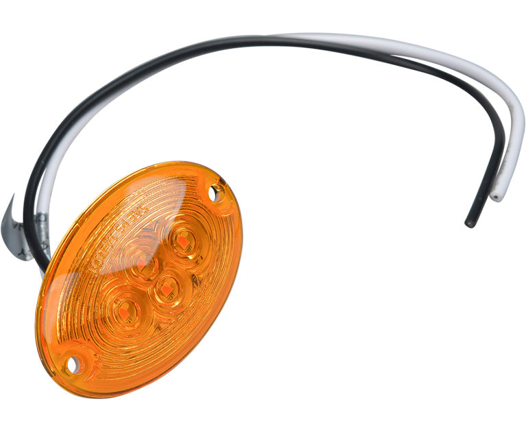 Opti-luxx 2.3" Oval Amber 210 Series Marker (Screw Mount, 2-Wire Connection)