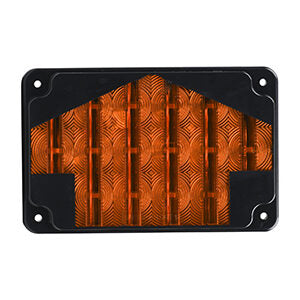 OPti-luxx 8.5" x 5.25" Rectangle Amber Turn/Park With Arrow (Screw Mount, AMP Connector)